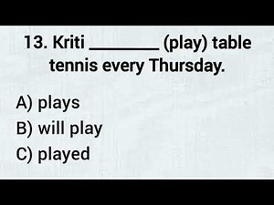 Tenses Quiz | Simple Present | Simple Past | Simple Future Tense Quiz | English Grammar Quiz