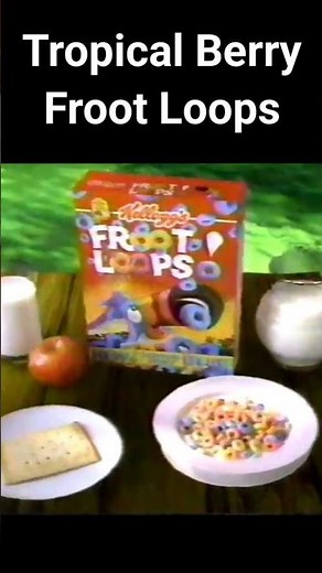 Froot Loops Tropical Berry Blue (1996) | Toucan Sam's Volcano Adventure #90sCereal #FrootLoops
