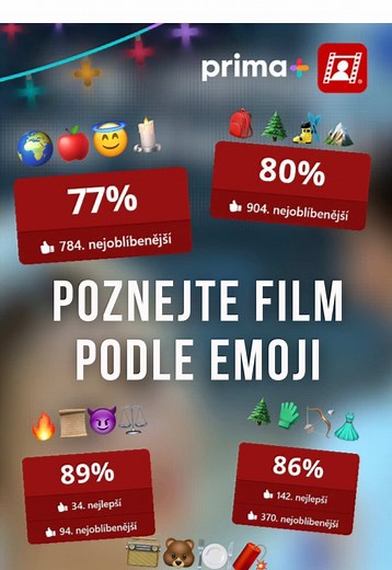 Poznali jste všechny filmy?👀 Sledujte je na @prima a ohodnoťte na ČSFD✨ Správné odpovědi⬇️ · · · · · · · · · · 🔥📜😈⚖️- S čerty nejsou žerty 🌲🧤🏹👗- Tři oříšky pro Popelku 📻🐻🍽️🧨- Pelíšky 🌍🍎😇🕯️- Anděl Páně 🎒🌲🎿🏔️- Sněženky a machři #csfd #primaplus #filmy #filmycz