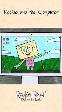 Play Racing Game On Computer With Rookie Robot #shorts #funnycartoons #robotcartoons