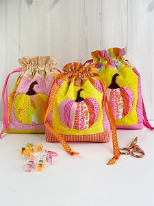 Quilted Pumpkin Drawstring Bag Pattern: 3 Sizes (PDF Download) - Etsy