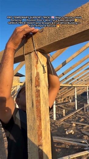 GENIUS TRICK! ⚡ Hold Posts & Beams Perfectly Upright Temporarily! 😲