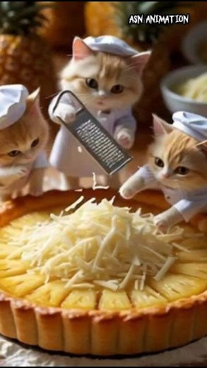 cat makes cheesecake #shortvideo #ai #animation #fypシ #catsound #cat #viewers