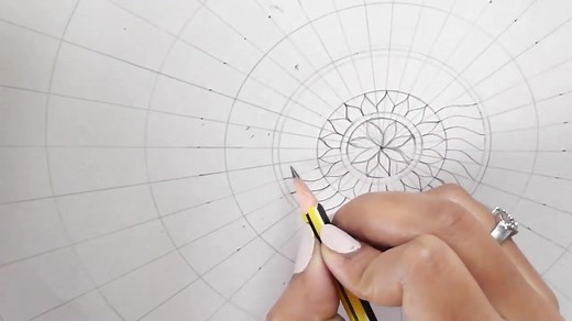 怎么画简单的曼陀罗图案 1 --how to draw mandalas