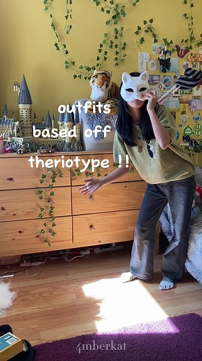 OUTFITS BASED OFF THERIOTYPE !!! [ #therian #furry #4mberkat #therianthropy #alterhuman #fyp #outfit #6arelyhuman #theriantok #quadrobics #cattherian #cat ]