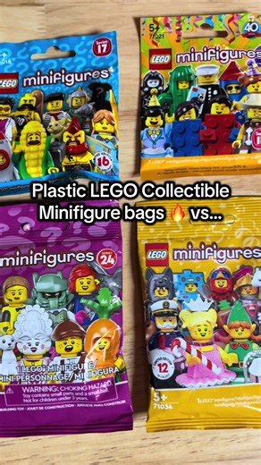 Do you wish Lego would bring back the Plastic Collectible minifigure bags? 🤔⬇️ #lego #fyp #legotiktok #legominifigures #legocollector