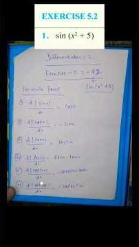 Differentiation Exercise 5.2 Question 1 | Prashant Punnu