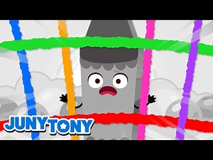 The Naughty Gray Crayon | Crayon Fairies +More | Color Songs for Kids | JunyTony