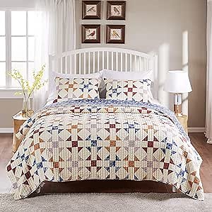 Barefoot Bungalow Savannah Quilt Set, King/Cal King, Ivory