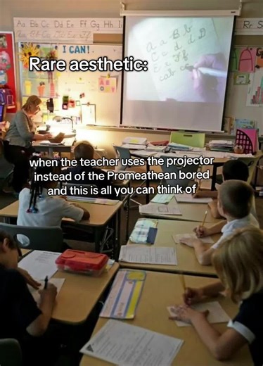 Rare Aesthetic in School Projector Use