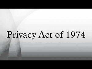 Privacy Act of 1974
