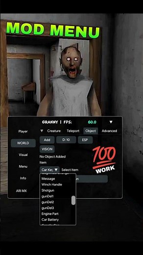 Granny game Mod Menu #granny #gaming