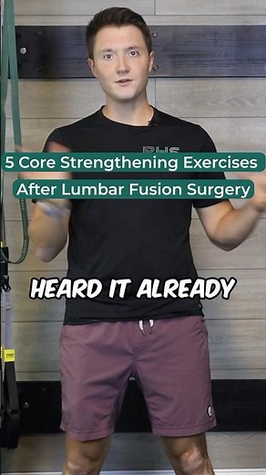 Exercises For Core Strengthening After Lumbar Fusion #lumbarfusion #backsurgery #fusion