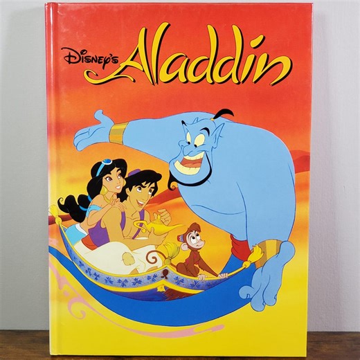 1992 'aladdin' Walt Disney Children's Book Vintage Illustrated Hardcover Twin Books Gallery Books - Etsy