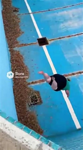 Salto fail en piscina