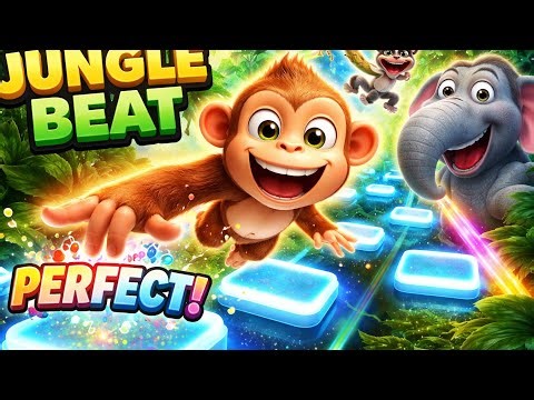 Jungle Beat 🎶 Tiles Hop | Perfect Combo 🔥 Amazing Rhythm Gameplay