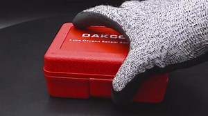 DAKCOS 5pcs Oxygen Sensor Socket Set, 1/2" 3/8" Drive 22mm(7/8") Lambda Sensor Socket with Side Wire Cutout, O2 Sensor Removal Tool M12 M18 Oxygen Sensor Thread Chasers