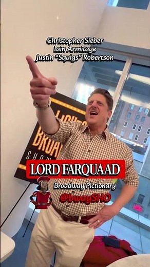 Lord Farquaad Broadway Pictionary with Iain Armitage, Squigs & Christopher Sieber