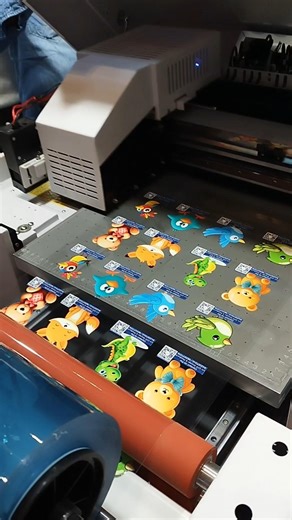 cartoon print with roller Eco machine printing