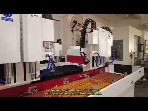 A dual-system, four-spindle drilling and tapping machine custom-made for a Mexican customer.