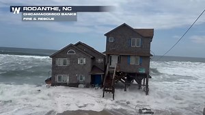 1.8M views · 8.9K reactions | A devastating sight in Rodanthe, NC. Another home has collapsed into the sea, marking the house as the third one to collapse since Friday. Local officials say beach erosion is causing the uptick of recent home collapses in the area. | WeatherNation | Facebook