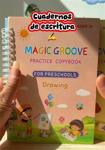Libros de caligrafía reutilizables para niños — aprende a escribir