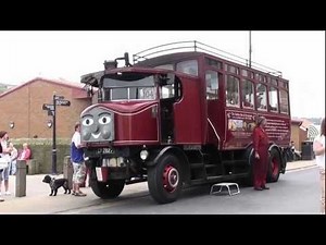Whitby Steam Bus 'Elizabeth, The only revenue earning Steam Bus in the World July 2011