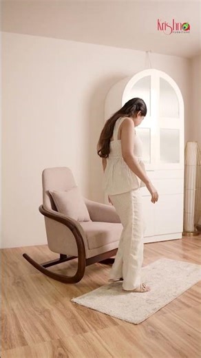 Relax in Style with This Modern Rocking Chair | Comfort & Elegance 🤍