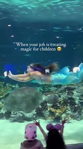 Happy to be swimming for my human friends with Wands and Wishes Mermaids this week 🩵 catch us at OdySea Aquarium #professionalmermaid #mermaidcore #oddjobs #magicalmoments tail by Merbella Studios Inc. | Mermaid Sirenity