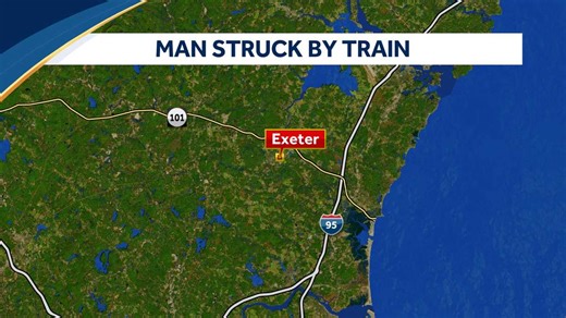 Man struck by train in Exeter, police say
