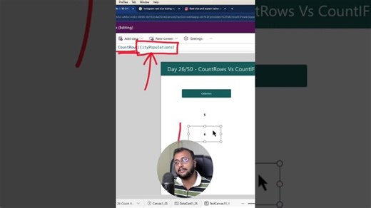 CountRows Vs CountIf in Power Apps - What s Difference? Day 26/50 | Power Platform Trainings