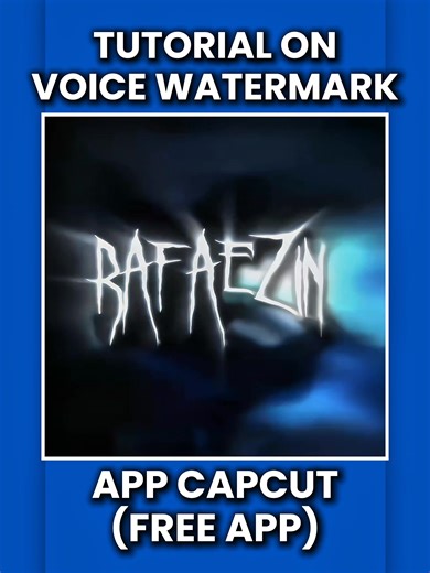 Tutorial on voice watermark trend #CapCut #capcutpioneer #editingtutorial #watermark