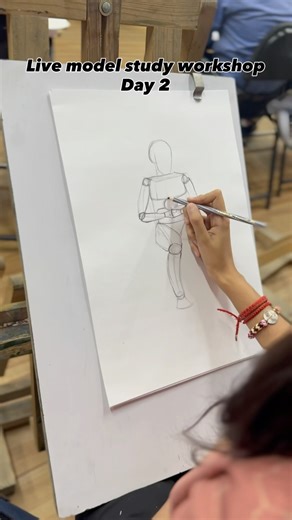 Live Model Study Workshop Day 2 at Artography Studio#artographystudio #art #fineart #workshop