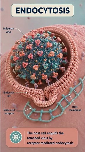 How the Influenza Virus Enters a Human Cell | 3D Biology Animation
