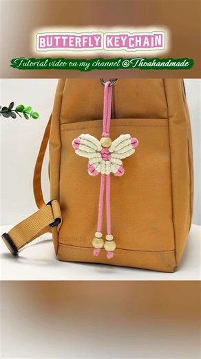 Macrame Keychian / Butterfly keychian tutorial #shorts #butterfly #macrame #keychain #handmade #diy
