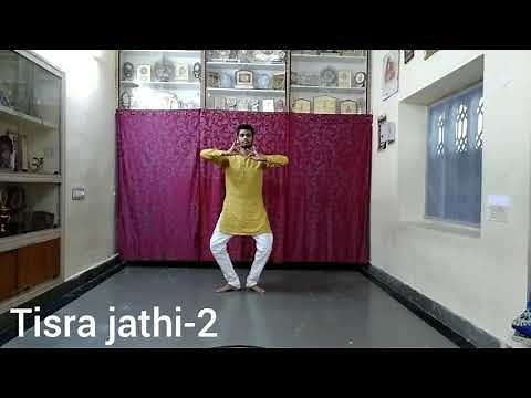 Kuchipudi Dance Jathis part-2 Tisra Jathis 2, 3, 4 &5 by Sai Charan and Krishna Teja