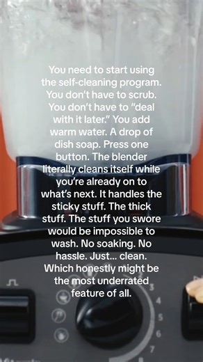 Cleaning your blender isn't a chore with the essential self-cleaning program. | Vitamix