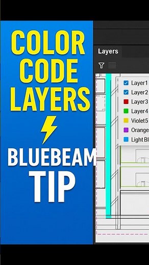 Bluebeam Revu | Color Code Layers in a PDF | Quick BIM Tip #Shorts #tutorial #architecture #designer