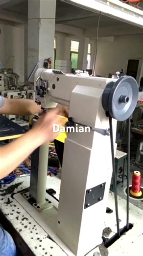 Long post single double needle sewing machine for leather goods pants