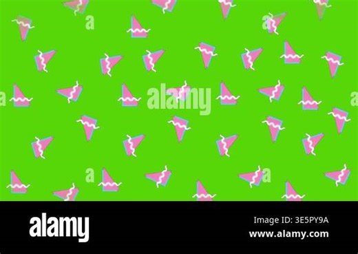 Retro 90s Memphis Style Pattern Collection with Geometric Shapes Stock Video Footage - Alamy