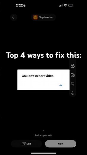 Couldn’t export video (top 4 ways to fix this) #shorts #youtube #howtofixit