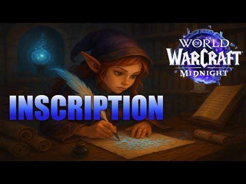🔥 آموزش کامل شغل📜 Inscription 📜در WoW Midnight | بهترین روش لول آپ + گلدسازی 💰📜