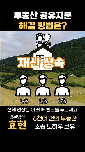 부동산 공유관계 해소 방법 - 공유물분할소송 | ﻿법무법인 효현 김재권 변호사 | 공유지분, 현물분할, 경매분할