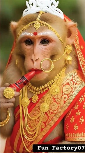 monkey bride makeup 🤪 #status #funny #viralvideo #makeup #monkey