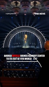 2.4M views · 47K reactions | BOCELLI ASCENDS: World-renowned opera singer Andrea Bocelli receives a standing ovation after delivering a soaring performance of "Nessun Dorma" to kick off the FIFA World Cup Draw at the Kennedy Center. | Fox News | Facebook