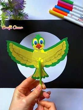 Lindo pajarito con movimiento #diy #manualidades #craft