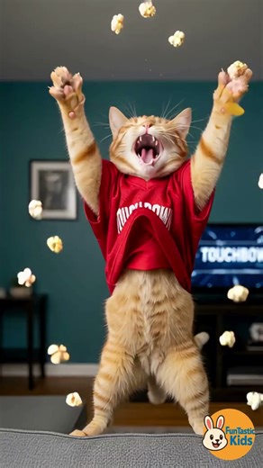 This Sports Fan Cat is TOO Invested 💀🏈 #shorts #usa