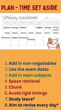 How To Make A Revision Timetable (That You Will Actually Stick To!) #GCSE #gcsescience #teachertips