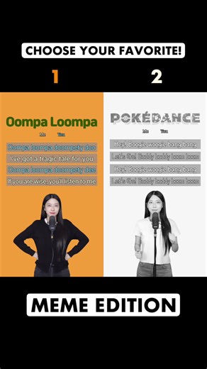 Popcorn duet Compilation (Meme Edition) Choose your favorite! 🤔 #singing #singalong #meme