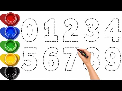 Kids Learn to Draw & Paint Numbers 1-10 | Number Drawing & Coloring for Kids | Step-by-Step Learning